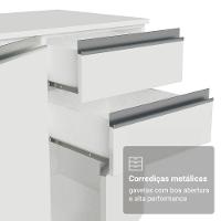 Armário De Cozinha Compacta 100% Mdf 180 Cm Branco Smart Madesa 03 Branco Branco - 8