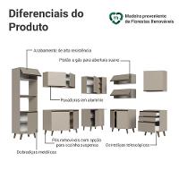 Armário De Cozinha Completa De Canto 465 Cm Nice Madesa 01 Crema