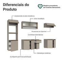 Armário De Cozinha Completa 260 Cm Suspenso Nice Madesaa 15 Crema