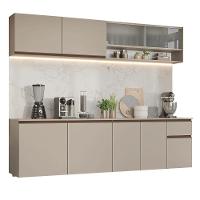 Armário De Cozinha Completa 240 Cm Suspenso Nice Madesa 04 Crema - 2