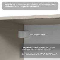 Armário De Cozinha Completa 240 Cm Suspenso Nice Madesa 04 Crema - 9