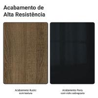 Armário De Cozinha Completa 240cm Rustic/preto Lux Madesa 08 Rustic/preto Rustic/preto - 6