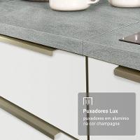 Armário De Cozinha Completa 240cm Branco Veludo Lux Madesa 08 Branco/branco Veludo Branco/branco Veludo - 3