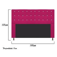 Cabeceira Estofada Dama 160 cm Queen Size Pink - 2