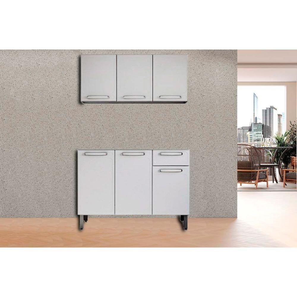 Cozinha Modulada Bertolini Evidence 2 Peças (1aéreo+1balcão) C2p07 Branco-bertolini - 1