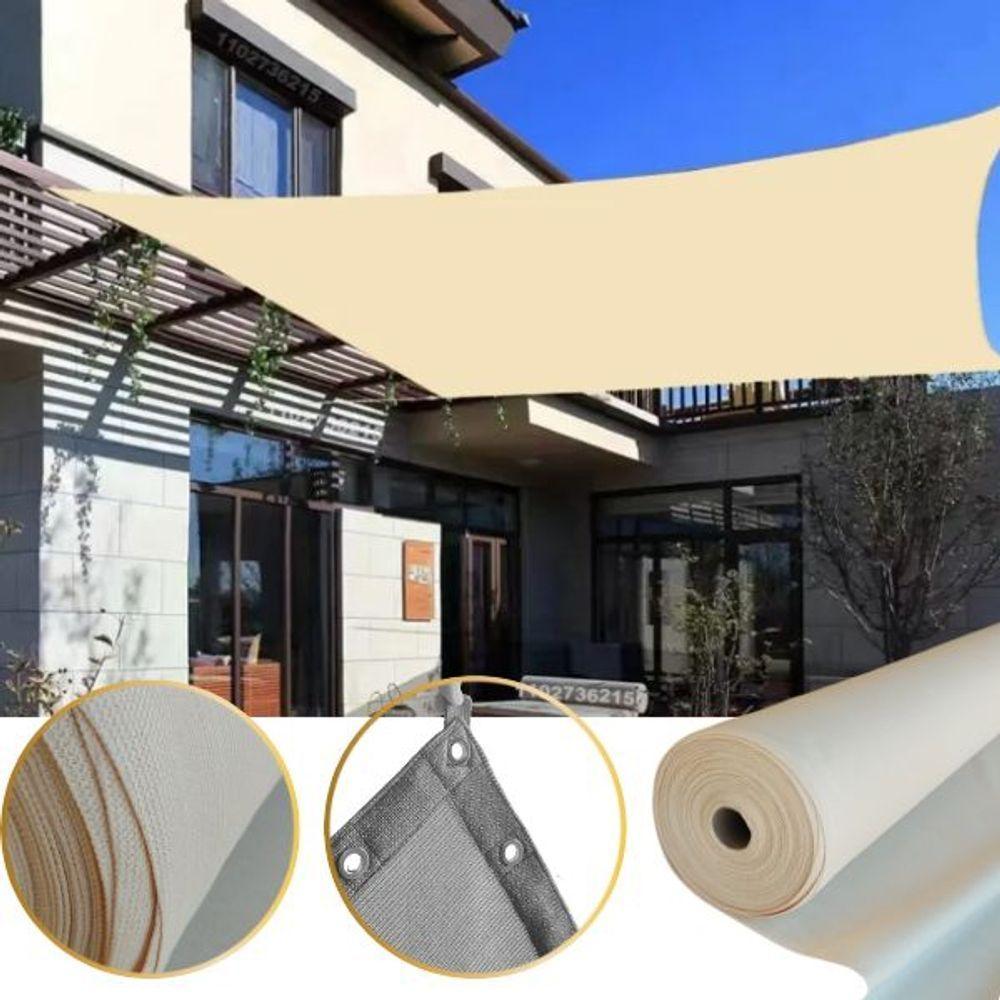 Tela De Sombreamento De Estacionamento 4x6 Bege-palha Com Ilhos - 6