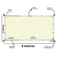 Tela De Sombreamento De Estacionamento 4x6 Bege-palha Com Ilhos - 7