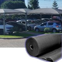 Tela Para Cobertura De Estacionamento Condomínio 5,10x5 Cinza Com Ilhos - 3