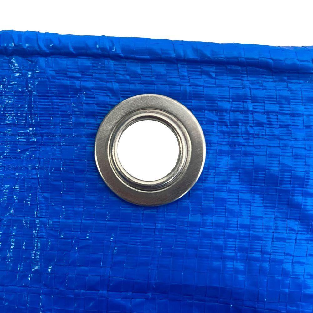 Lona Polietileno 6x4 M Com Cantos Reforçados Azul Famastil - 5