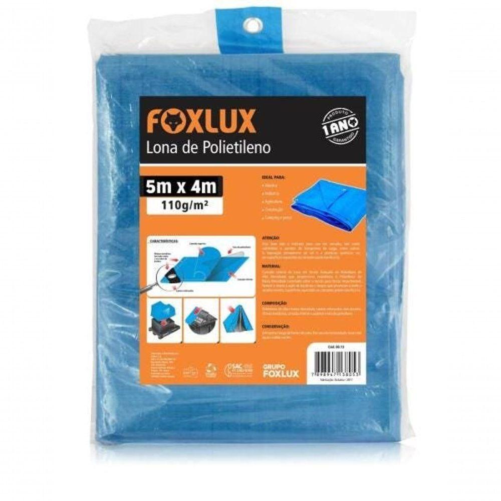 Lona De Polietileno Impermeável – Azul – 5m X 4m – Foxlux - 3
