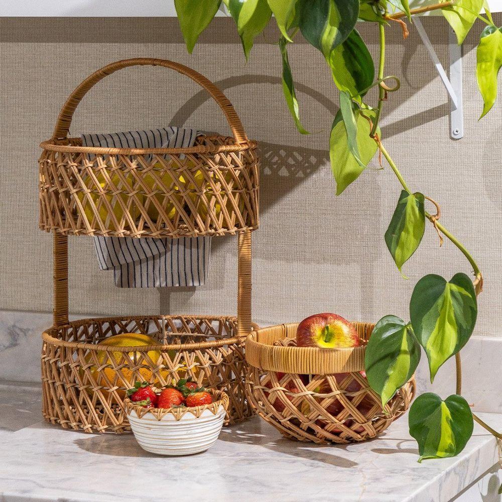 Cesto Copa E Cia Rattan Fiji Pequeno - 5