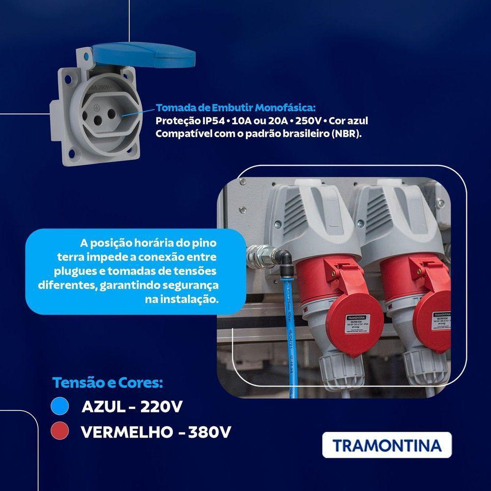 Plugue Móvel Industrial 3p+n+t Tramontina 32 A 220-250 V 9 H Ip44 Tramontina - 8