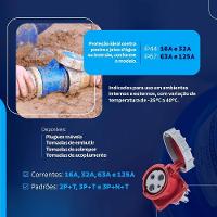 Plugue Móvel Industrial 3p+n+t Tramontina 32 A 220-250 V 9 H Ip44 Tramontina - 6