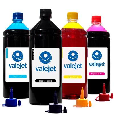 Kit 4 Tintas Epson Bulk Ink L355 Cmyk 1 Litro Corante Valejet