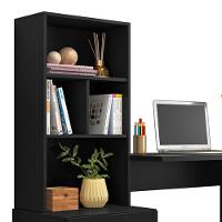 Mesa Escrivaninha Com Estante Livreiro 138cm Jay Preto Z49 - Mpozenato - 5