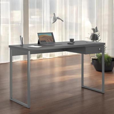 Mesa Home Office Escrivaninha Shine 1,20 Preta Com Gaveteiro