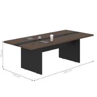 Mesa De Reunião Executiva 6 Lugares Premium 2,40m Freijó - 2