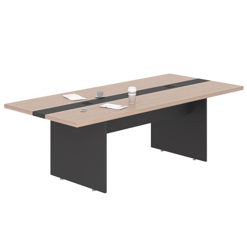 Mesa De Reunião Executiva 6 Lugares Premium 2,40m Nogueira - 3