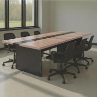 Mesa De Reunião Executiva 6 Lugares Premium 2,40m Nogueira - 1