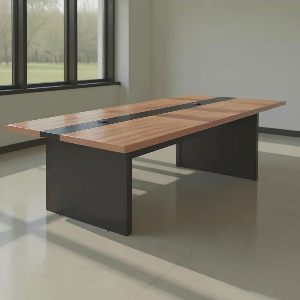 Mesa De Reunião Executiva 6 Lugares Premium 2,40m Noce - 4