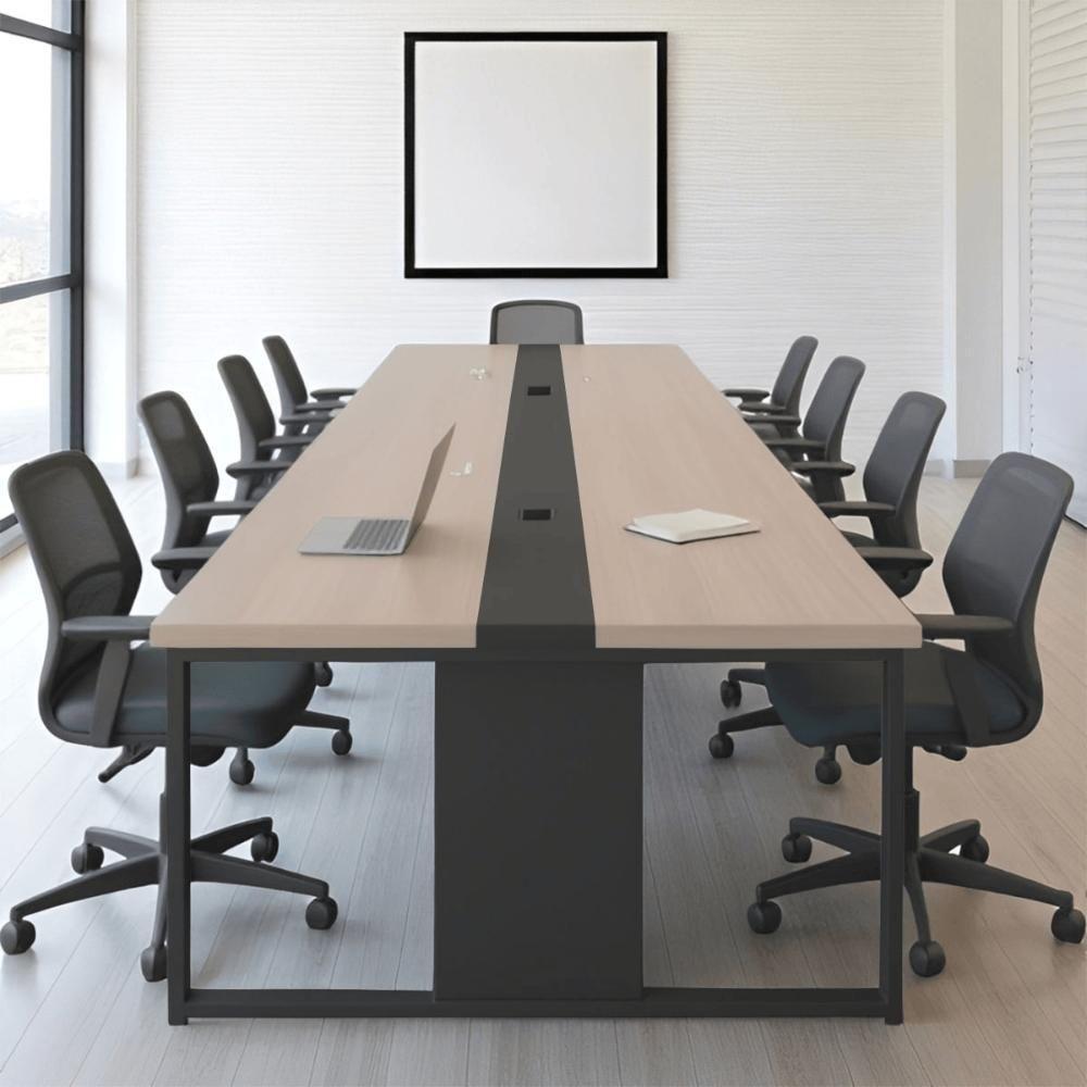 Mesa Reunião Grande 8 Lugares 3,60m Nogueira Preto - 4
