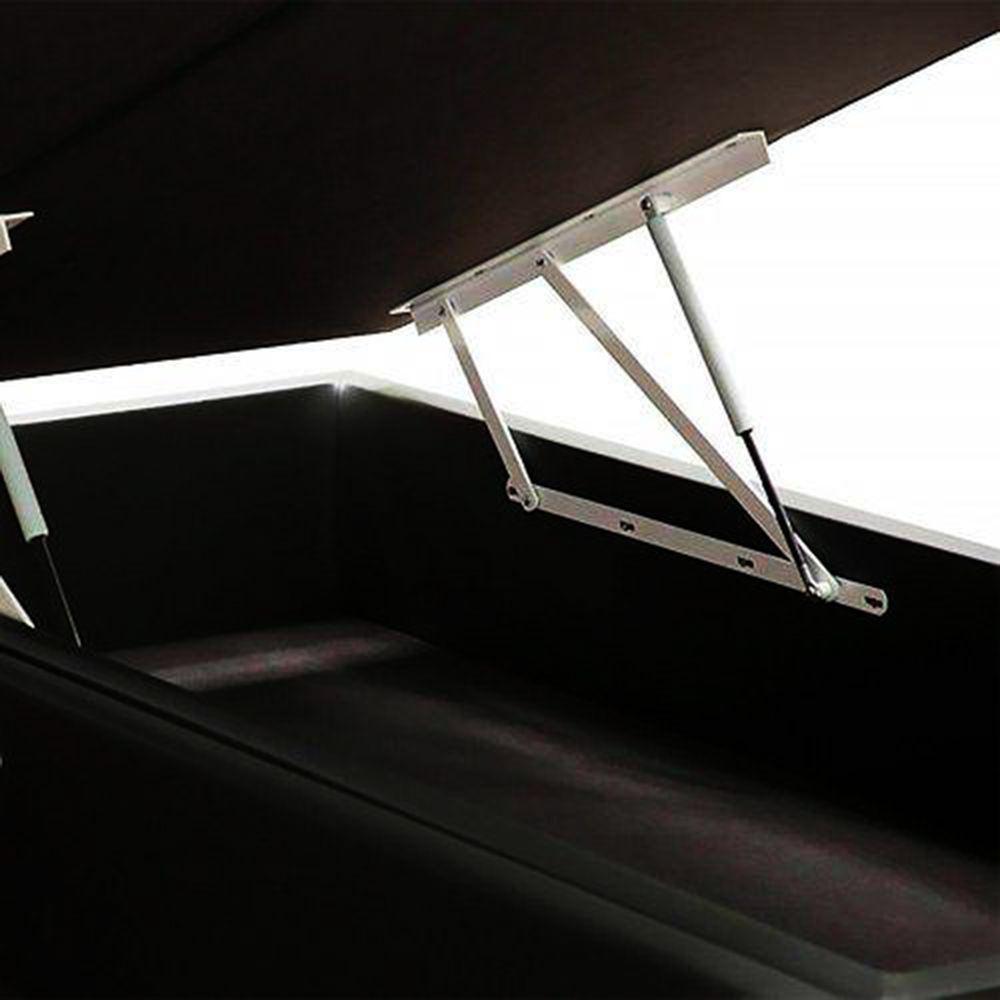 Base Box Baú King Bipartido Sp Móveis Suede Preto - 3