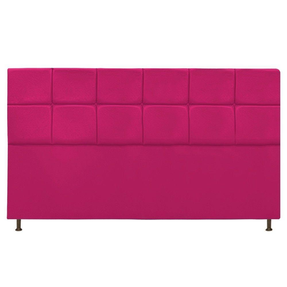 Cabeceira Estofada Damares 195 Cm King Size com Botonê Pink - 1