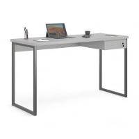 Mesa Home Office Escrivaninha Shine 1,20 Cinza Com Gaveteiro - 2