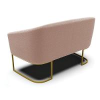 Sofá Namoradeira E Poltrona Industrial Dourado Stella Bouclê D03 - DRossi Rose - 9