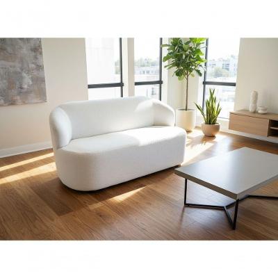 Sofá Orgânico 3 Lugares 160cm Boucle Off White