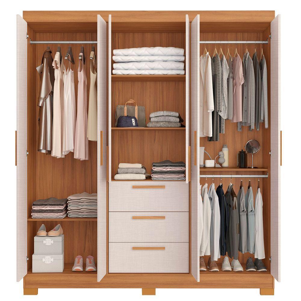 Guarda-roupa Nt 6030 Freijo Com Off White - Notavel - 3