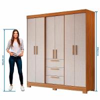 Guarda-roupa Nt 6030 Freijo Com Off White - Notavel - 5