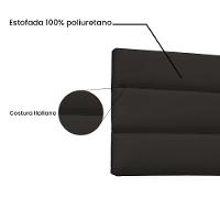 Cabeceira Painel La Italiana Queen 160cm Corino Marrom - 3