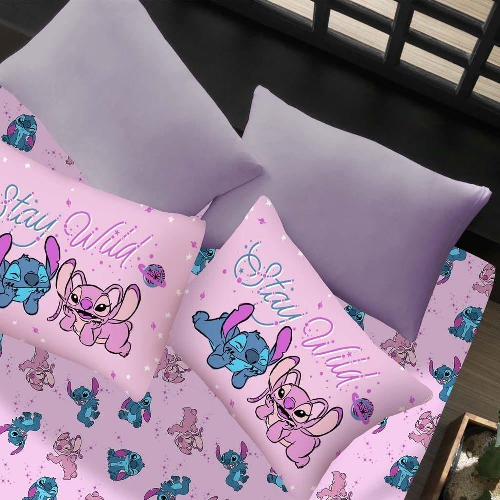 Jogo De Cama Casal 3 Pçs Stitch Disney 70% Algodão 30% Poliéster Stitch E Angel Love - 4