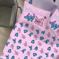 Jogo De Cama Casal 3 Pçs Stitch Disney 70% Algodão 30% Poliéster Stitch E Angel Love - 5