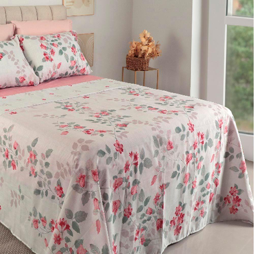 Jogo De Cama Duplo Queen 4 Peças 140 Fios 250x240cm Adele Realce Premium - Sultan - 3