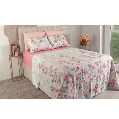 Jogo De Cama Duplo Queen 4 Peças 140 Fios 250x240cm Adele Realce Premium - Sultan