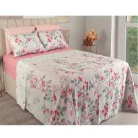 Jogo De Cama Duplo Queen 4 Peças 140 Fios 250x240cm Adele Realce Premium - Sultan