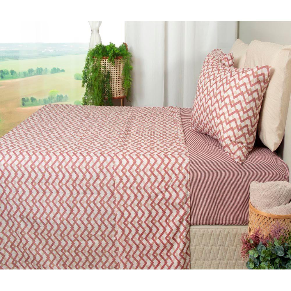 Jogo De Cama Duplo Queen 4 Peças 140 Fios 250x240cm Jade 2 Realce Premium - Sultan - 3