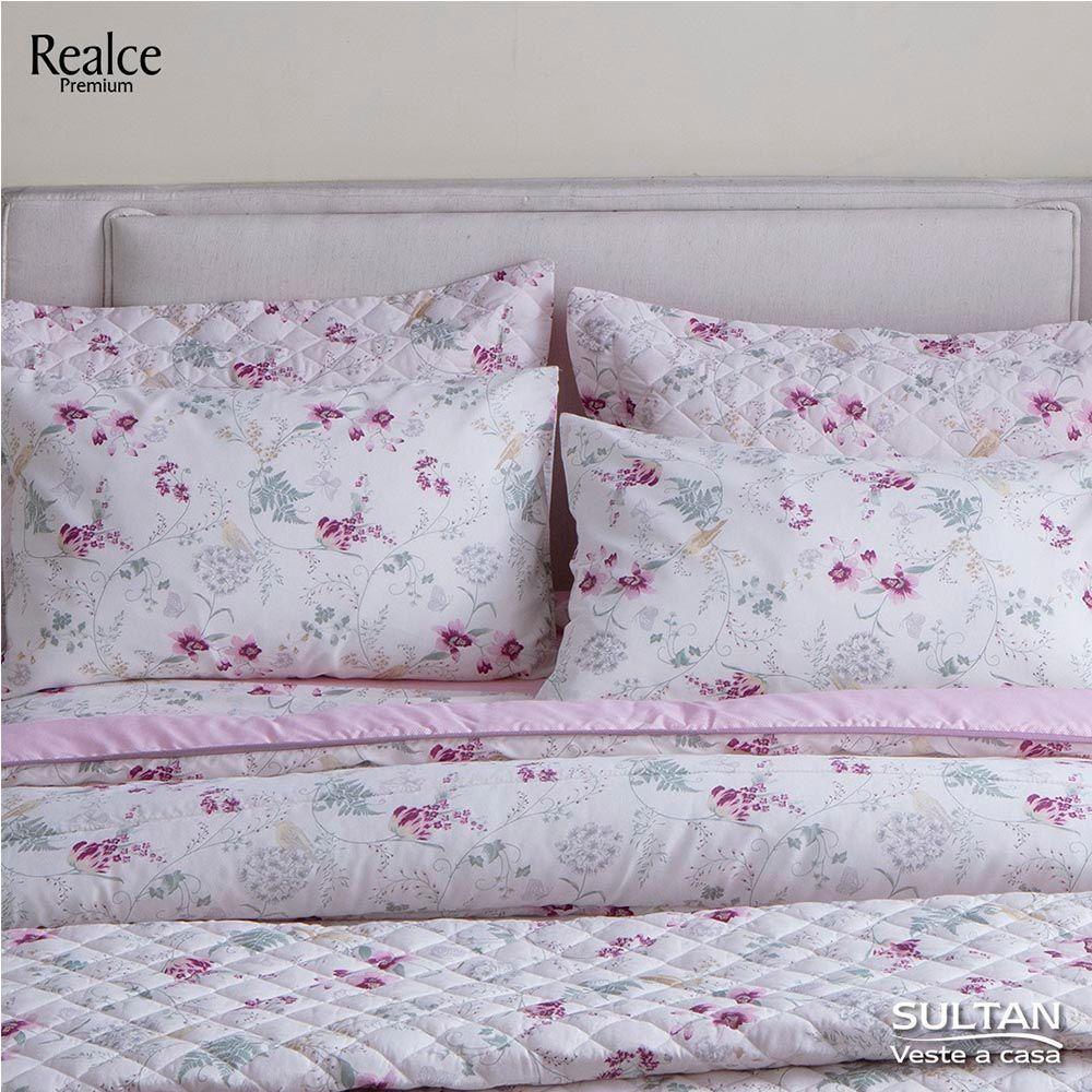 Jogo De Cama Duplo Queen 140 Fios Cloe Realce Premium Sultan - 4