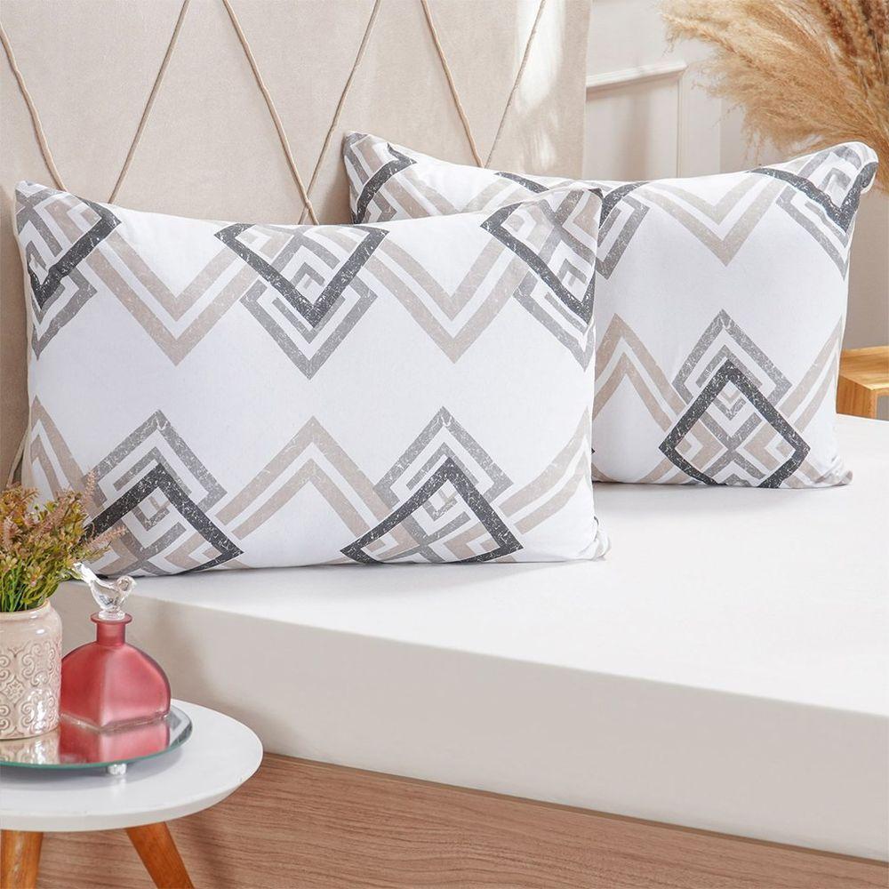 Jogo De Cama King Dreams Malha 100% Algodão 193x203x35cm Bege - 1