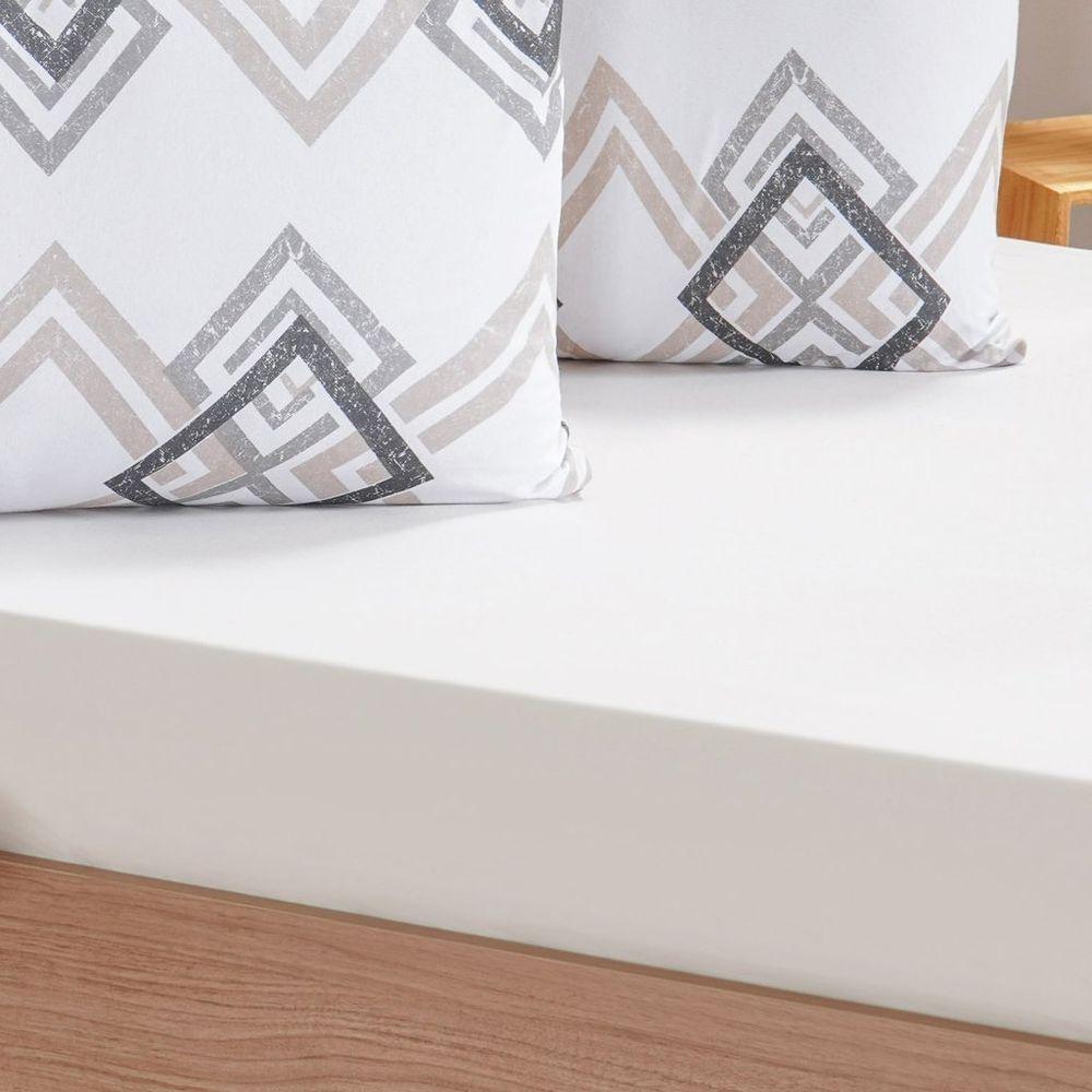 Jogo De Cama King Dreams Malha 100% Algodão 193x203x35cm Bege - 3