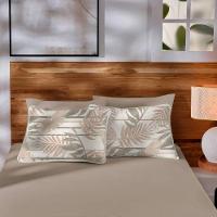 Jogo De Cama Malha Casal Estampado Vivaldi 100% Algodão 03 Peças Chipre Bege - 1