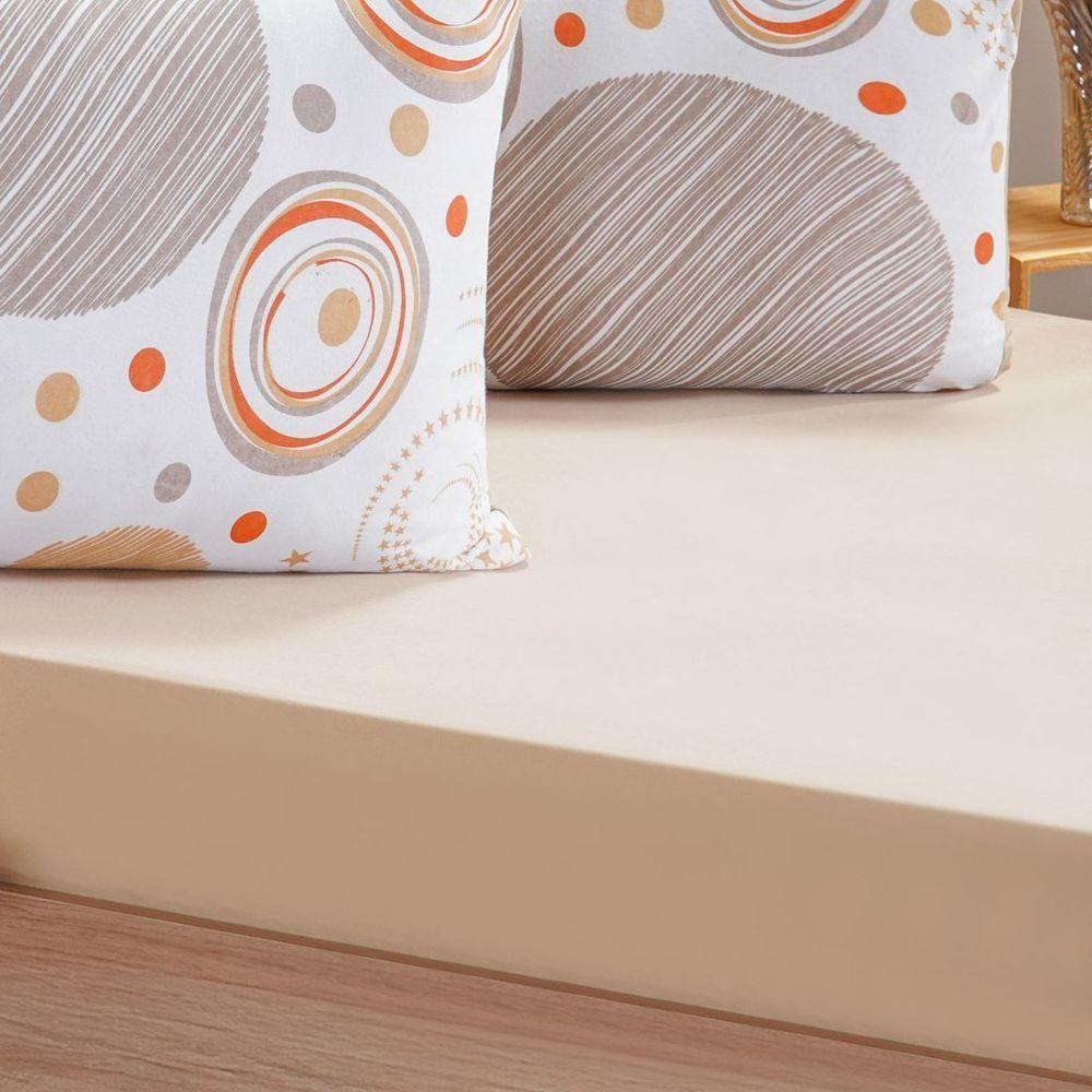 Jogo De Cama King Dreams Malha 100% Algodão 193x203x35cm Avelã - 3