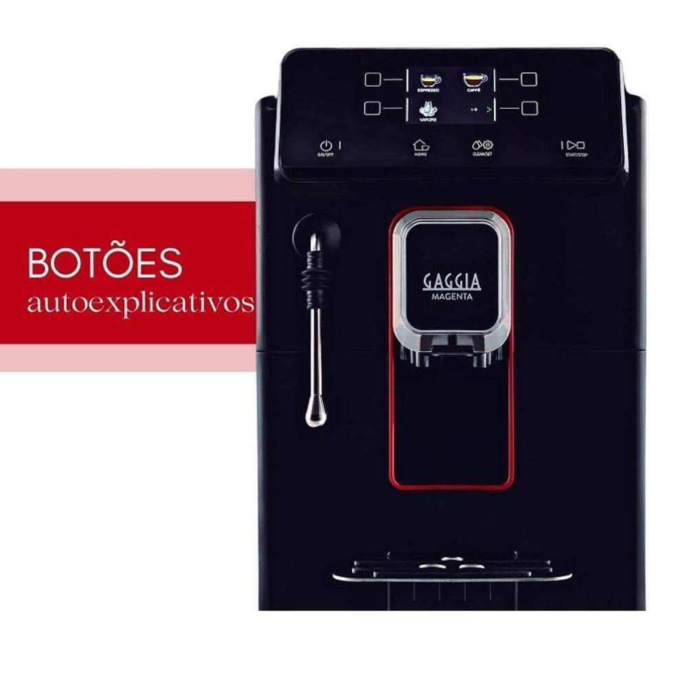 Cafeteira Gaggia Magenta Plus Preta E Prata Para Cafés Em Grãos E Pó 220V - 3