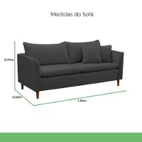 Sofá Living Kassia 2 Lugares 1,84m Veludo Cores Lansofbr Cores Marrom