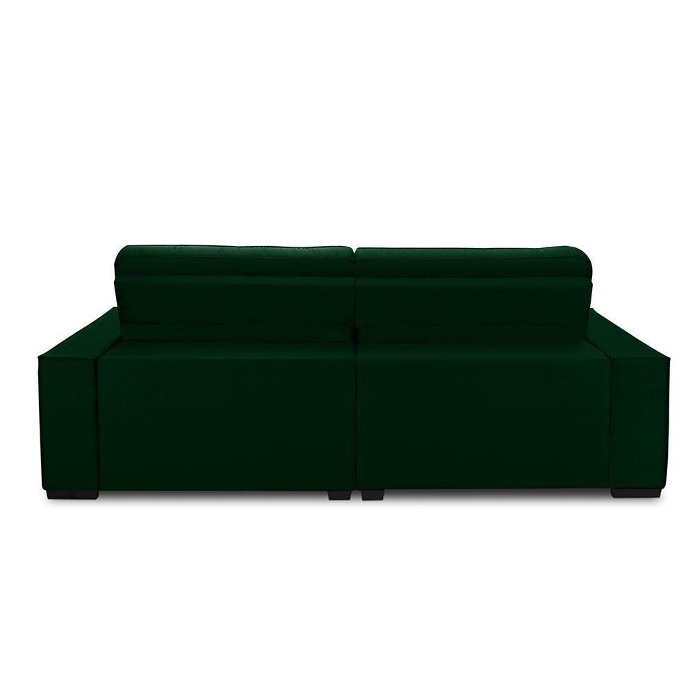 Sofa Retratil Reclinavel 2 Lugares 2,90 Vitória Veludo Verde Lansofbr - 5