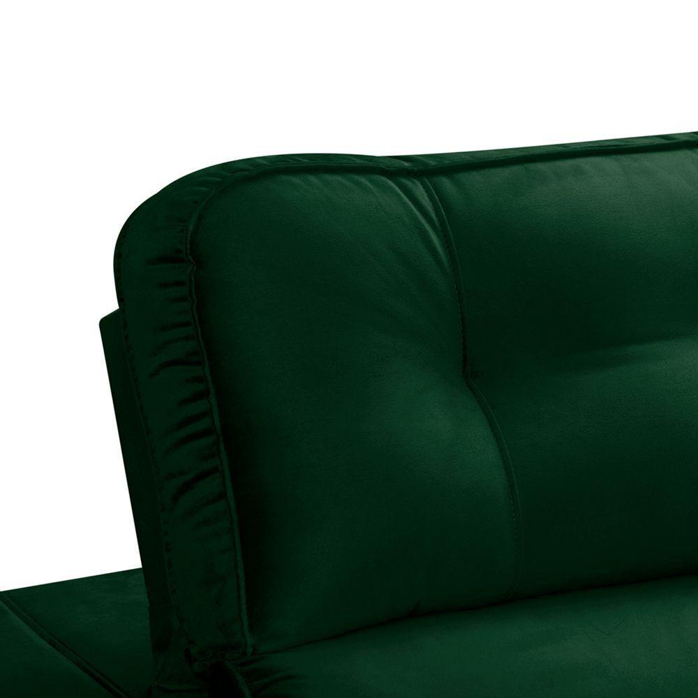 Sofa Retratil Reclinavel 2 Lugares 2,90 Vitória Veludo Verde Lansofbr - 7