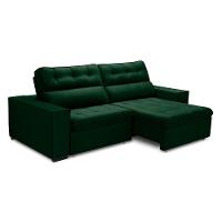 Sofa Retratil Reclinavel 2 Lugares 2,90 Vitória Veludo Verde Lansofbr - 3