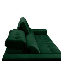 Sofa Retratil Reclinavel 2 Lugares 2,90 Vitória Veludo Verde Lansofbr - 9